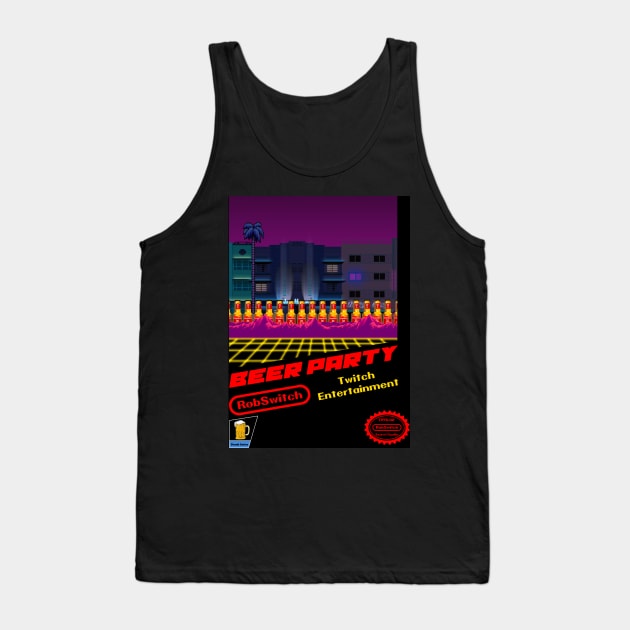 8bit Beer Party Tank Top by RobSwitch